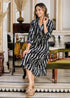 Designer Black and White Dress